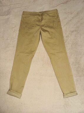 Casual Slim Olive Green Jeans